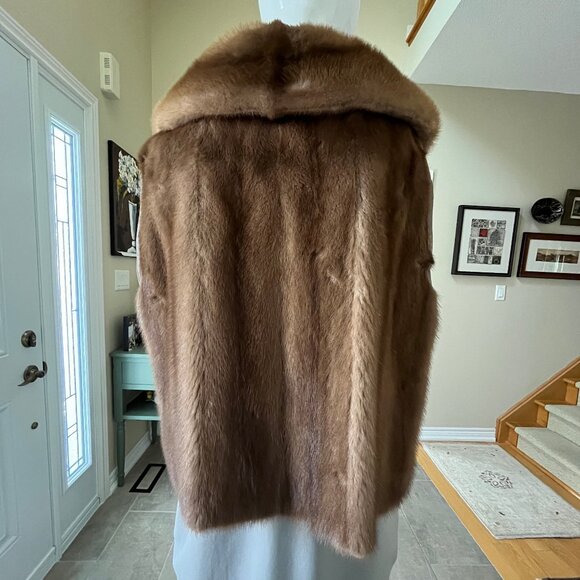 Mink Fur Vest in Cognac Colour - Vintage - Authentic - Picture 3 of 17